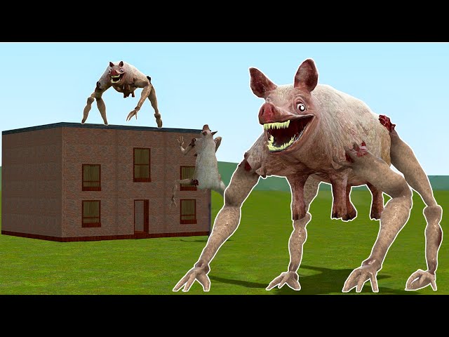 ROBLOX THE BUTCHERY PIG DESTROYED MY BUILDINGS In Garry's Mod
