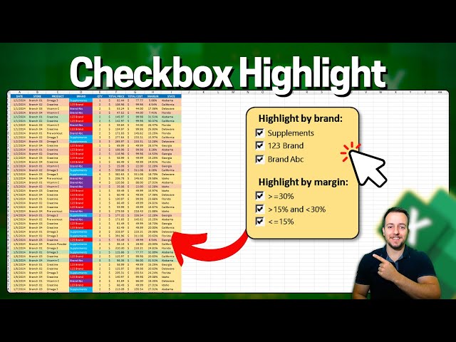 Highlight Cells with One Click | Checkbox Board with Conditional Formatting