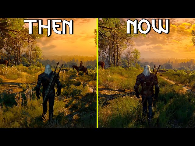 The Witcher 3 Day One PC GTX 970 1.01 vs 4.0 RTX 3080 Next Gen Patch RTX ON Graphics Comparison