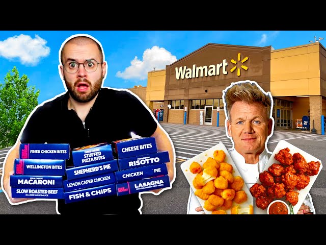 Eating Gordon Ramsay's Frozen Meals For 24 HOURS at Walmart!