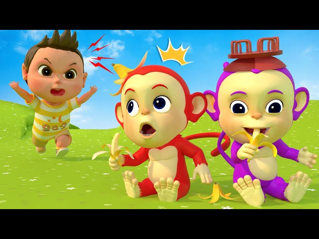 Five Little Monkeys Song - Fun 5 Baby Monkey | Super Sumo Nursery Rhymes & Kids Songs
