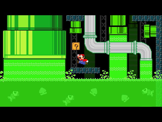 Mario's Rising Acid Pipes Maze Escape