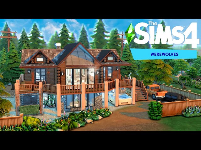 Werewolf Abandoned Luxury Log Cabin: Sims 4 Early Access Speed Build - Werewolves Game Pack (No CC)