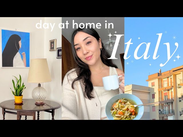 life in Italy vlog☕️ |  *aesthetic* and realistic day at home!🏠🥣🧹✨