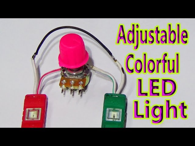 How To Make Adjustable Colorful LED Light  Circuit (Tutorial Videos)