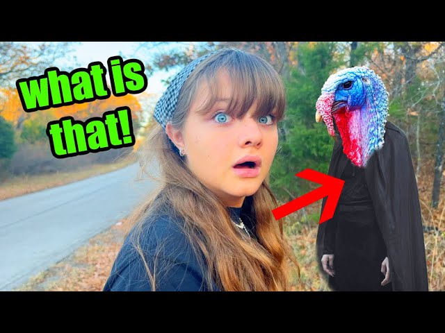 WE LOOKED for TURKEY MAN in the WOODS! SCARY THANKSGIVING URBAN LEGEND