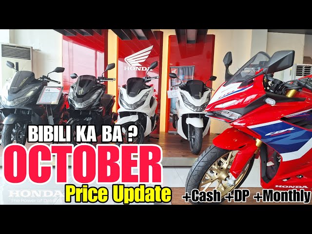 KOMPLETONG PRICE UPDATE  NG Honda Motorcycle - OCTOBER  - SRP  & Installment  DP New Models