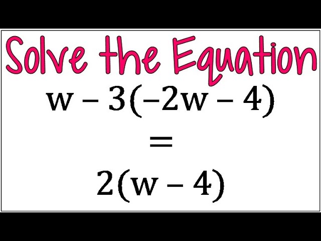 Solve an Equation with Variables on Both Sides of the Equal Sign