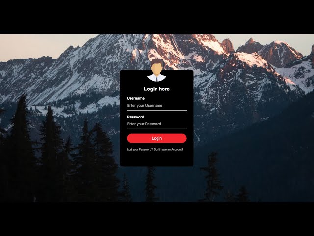 How to Create Login Form from Scratch | HTML & CSS