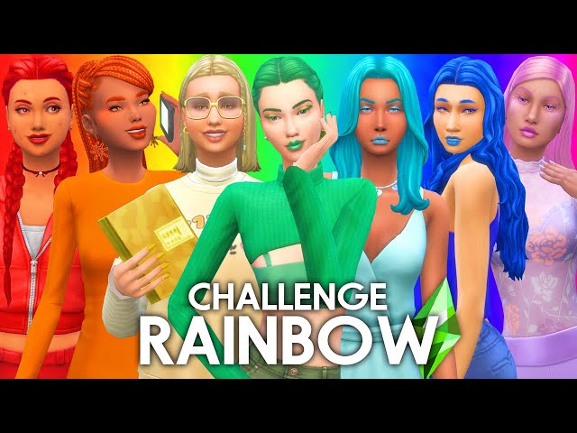 RAINBOW CHALLENGE 🌈 Version Adolescentes ! | Sims 4