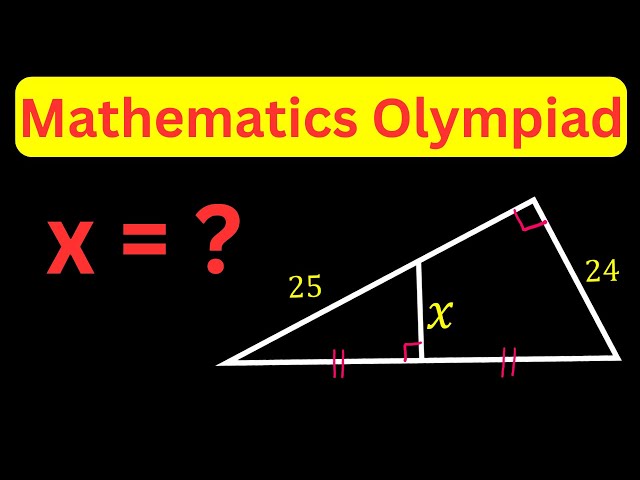 Mathematics Olympiad | Can you find X in this Triangle | Geometry Problem