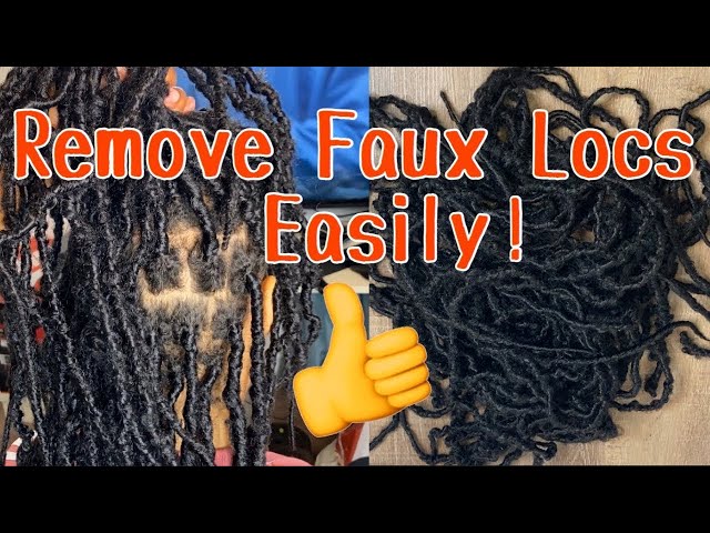 How To Take Down/Remove Soft Locs Distressed Faux Locs (NO SCISSORS)