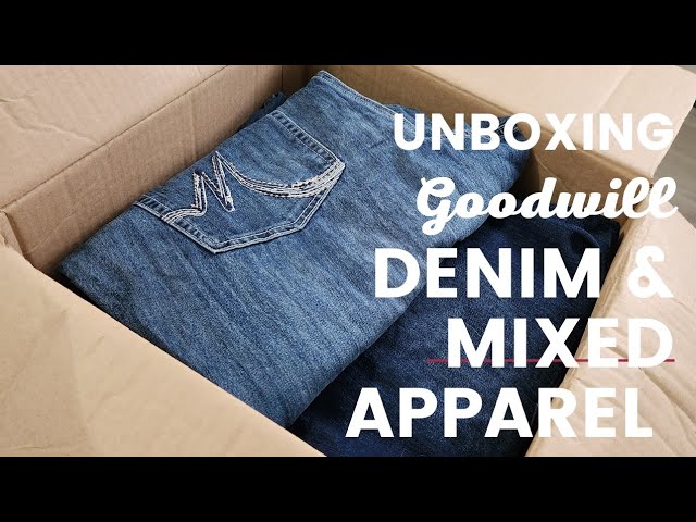 Goodwill Bluebox Denim & Apparel Combined Box- $125 item inside! Great Box!