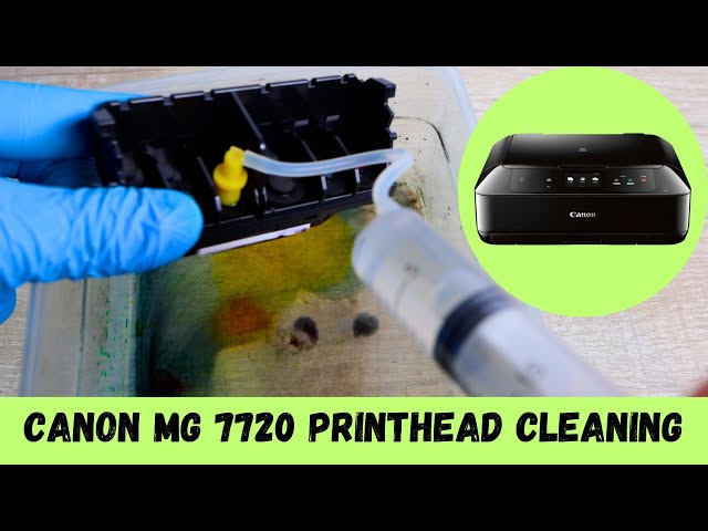 Canon MG 7720 Printhead Cleaning (Not Printing Black or Color Solved!)