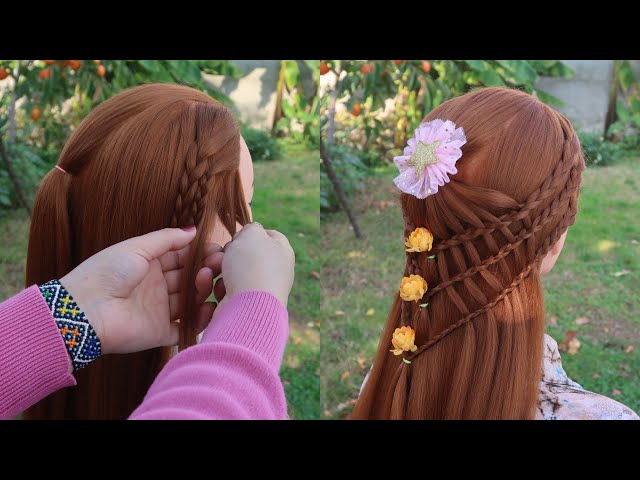 Step By Step New Double Waterfall Braid For Beginners - Simple and beautiful hairstyle