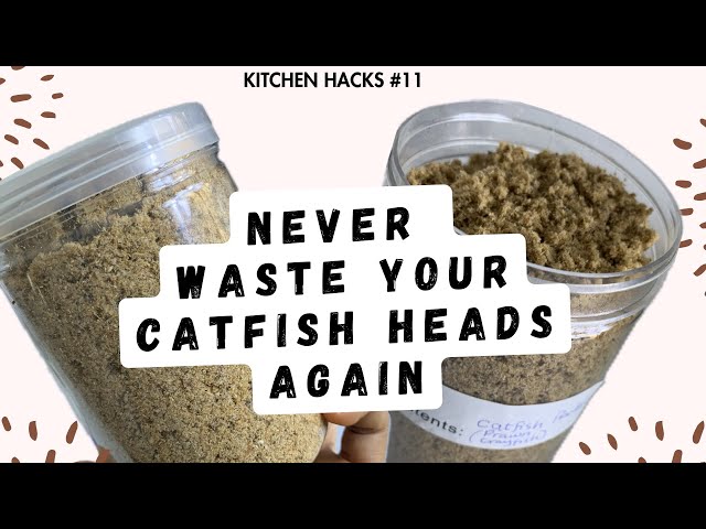 How to Make Fish Powder with Catfish Heads | Homemade Fish Powder | Oluwatunseyi