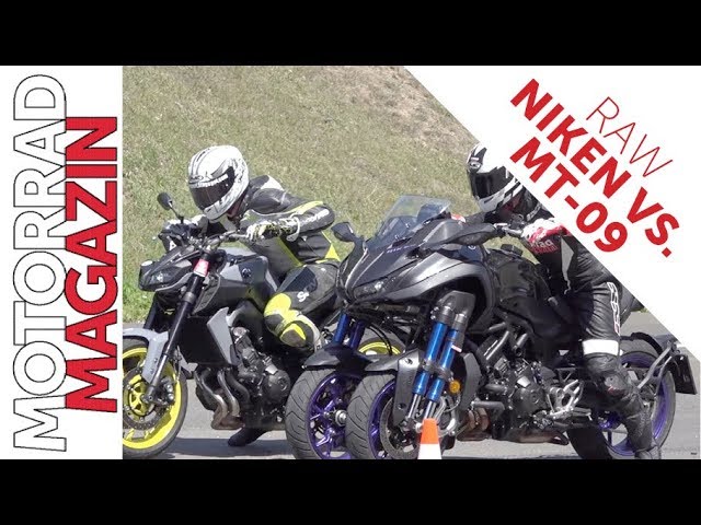 Yamaha Niken vs. MT-09 - RAW Cut - No music, pure Sound. Beschleunigung, Bremsen, Rennstrecke.