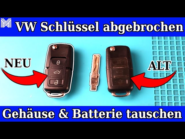 VW Schlüssel Gehäuse umbauen - VW Schlüssel abgebrochen - Klappschlüssel reparieren