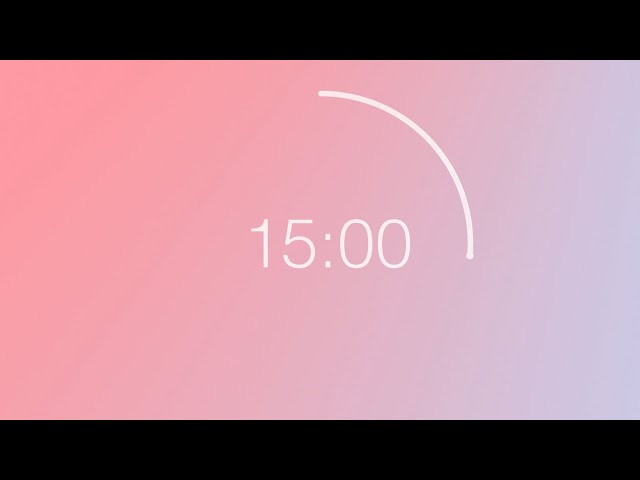 15 minute countdown timer - Pastel Color Wheel background