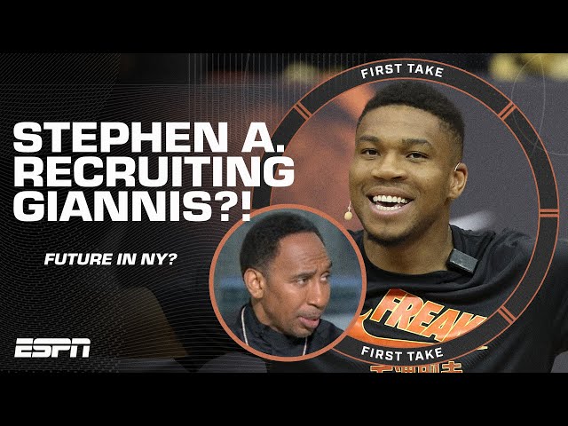 Stephen A.'s still trying to recruit Giannis to the Knicks following extension comments | First Take
