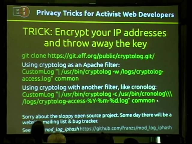 Privacy Tricks for Activist Web Developers (HOPE Number 9)