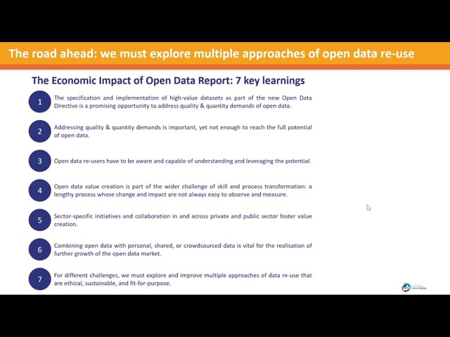 Q&A Opportunities for Value Creation in Europe: The Economic Impact of Open Data