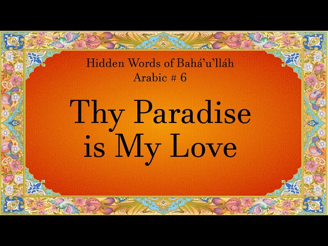 Thy Paradise is My Love