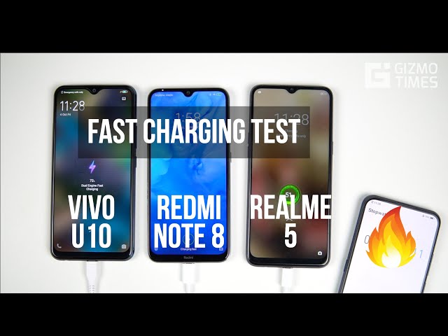 Vivo U10 vs Redmi Note 8 vs Realme 5 Fast Charging Test - Any surprising results?
