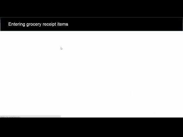 Quick demo of my current grocery receipt entry interface