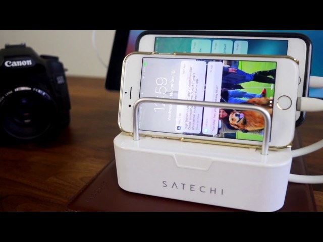 Satechi 6-Port Customizable Media Organizer Desktop Charging Station