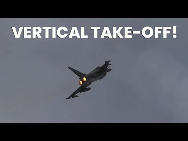 RAF Typhoons at Coningsby  [Part 1] Vertical Take-Off at 3:24:30