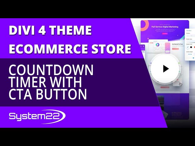 Divi 4 Ecommerce Countdown Timer With CTA Button 👍