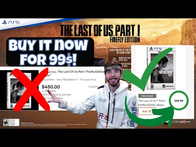 Helping You Buy the Last of Us Part 1 Firefly Edition PS5 (Launch Day)