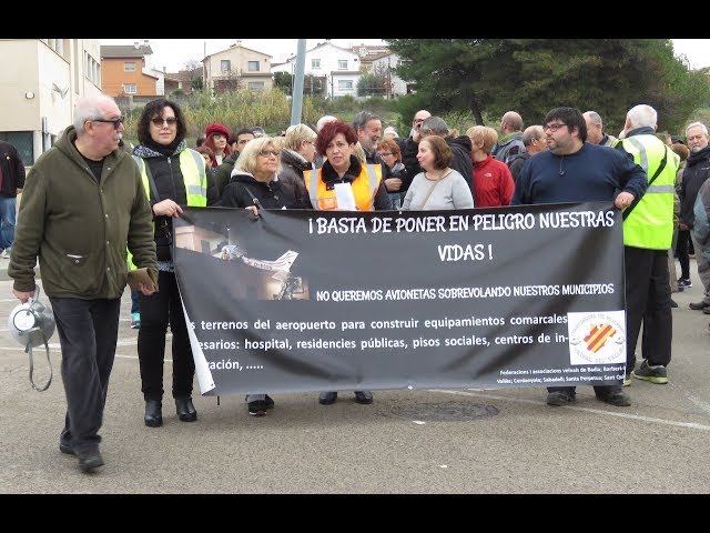 Manifestación contra el Aeropuerto de Sabadell (16-12-2018)