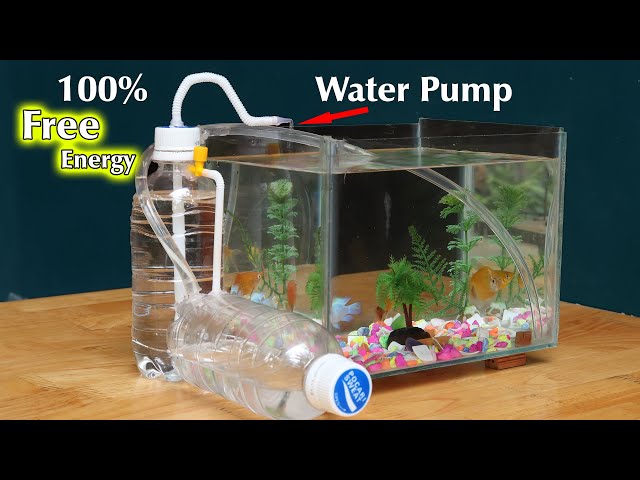 Free Energy - making Water Pump for Aquarium - Pump Water Without Electricity