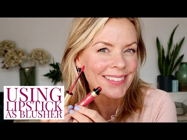 How to wear lipstick as blush.