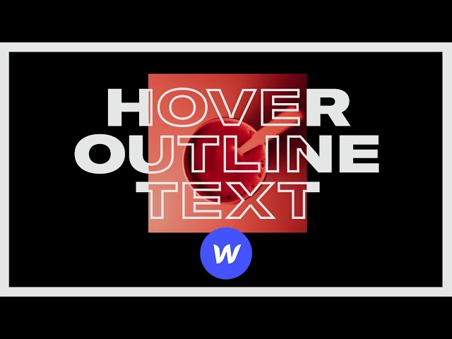 PARALLAX OUTLINE TEXT: Super Easy Webflow Text Effect