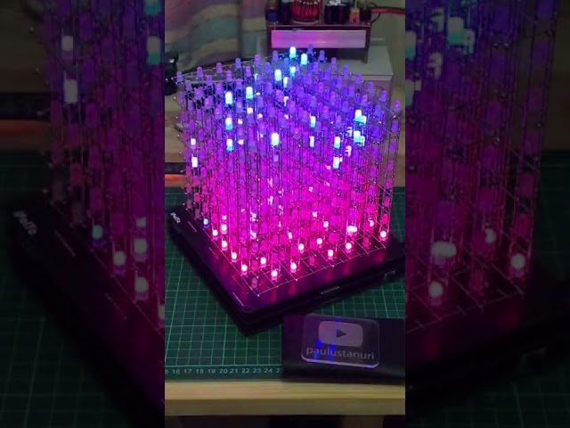 Arduino Compatible Led Cube RGB 8x8x8 Palta Style