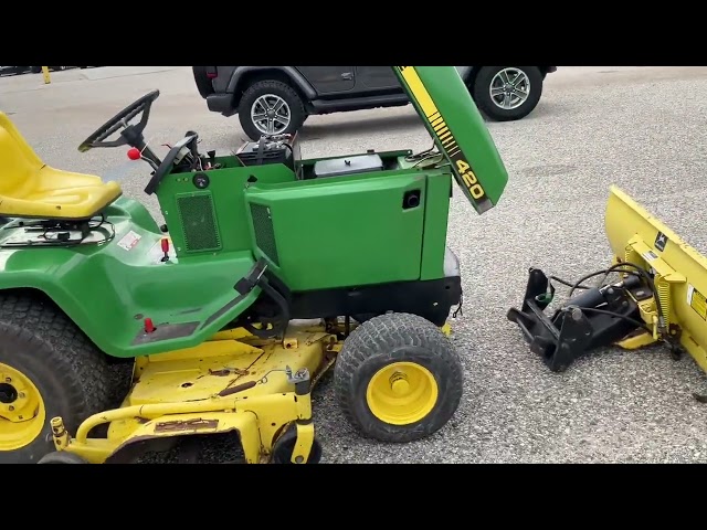 John Deere 420 60” Mower Riding Lawn Mower , Snow Blade | Repocast