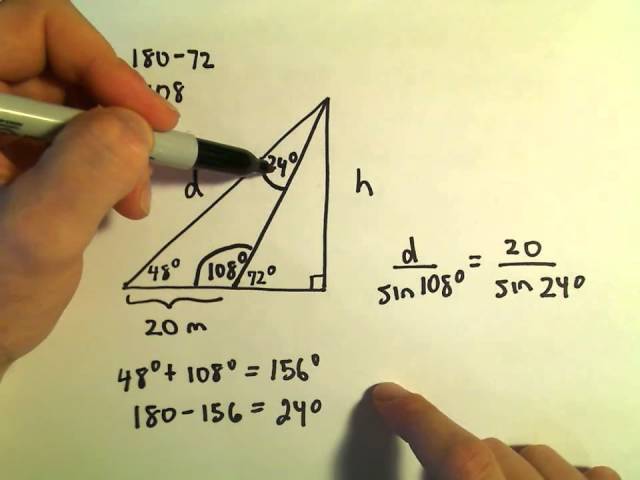 Law of Sines - Application/Word Problem, Ex 3