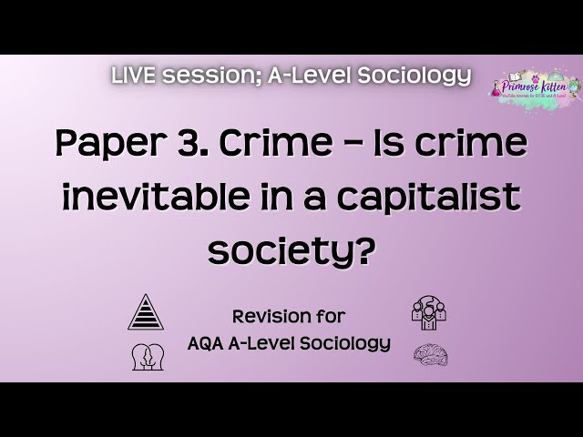 Is crime inevitable in a capitalist society? - AQA A-Level Sociology | Live Revision Session