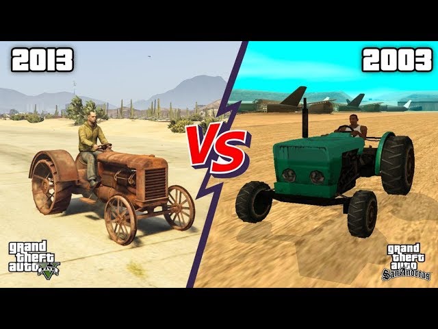 GTA 5 TRACTOR VS GTA SAN ANDREAS TRACTOR  WHICH IS BEST?