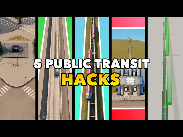 5 Public Transit Hacks you need to know in Cities: Skylines! | NO MODS