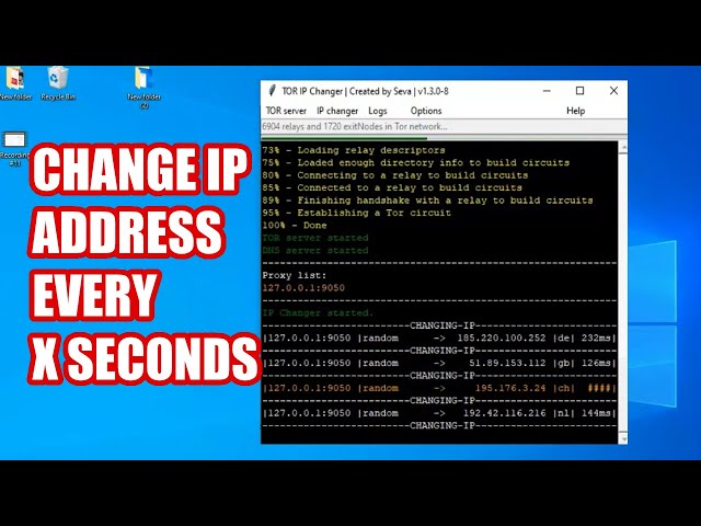 How to change ip address on windows 10 automatically every X seconds