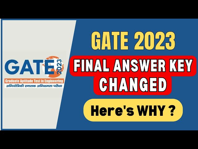 GATE Final Answer Key Changed: Here is WHY ? | GATE 2023 | Question Number 20 | All 'Bout Chemistry