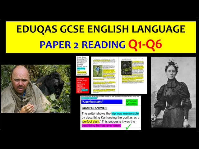 2024 EDUQAS PAPER 2 Reading exam Q1-Q6 (GCSE English Language)