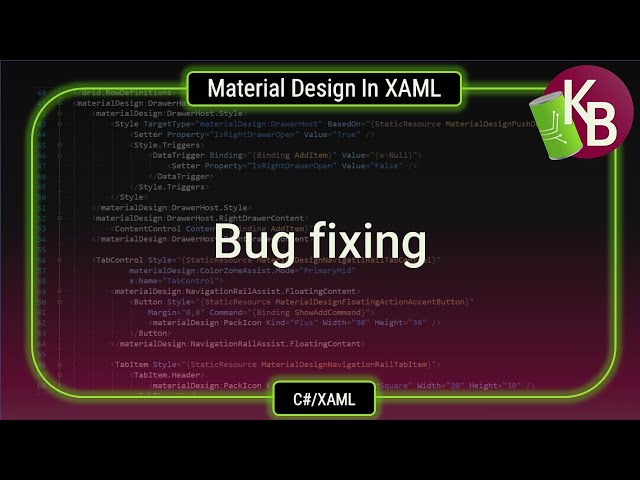 Material Design in XAML bug fixing