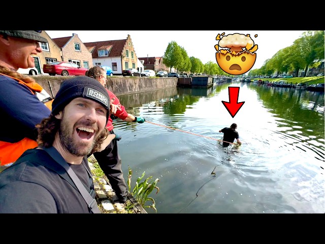 Magnet Fishing for Treasure in Very Old City Canals (CRAZY!)
