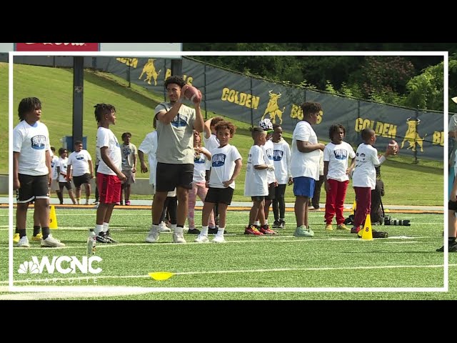Bryce Young holds youth football camp