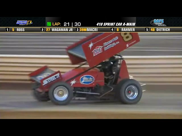 Highlights from the 410 Sprint Car main event at BAPS Motor Speedway on Sunday, April 28th.